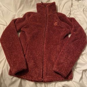 the north face fuzzy zip up jacket